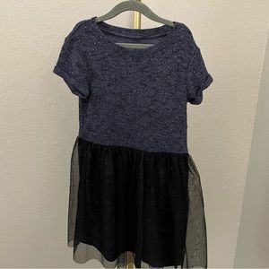 Girls Navy sparkle dress